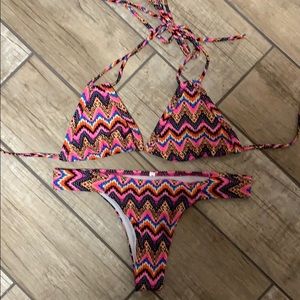 Colorful cheeky bikini